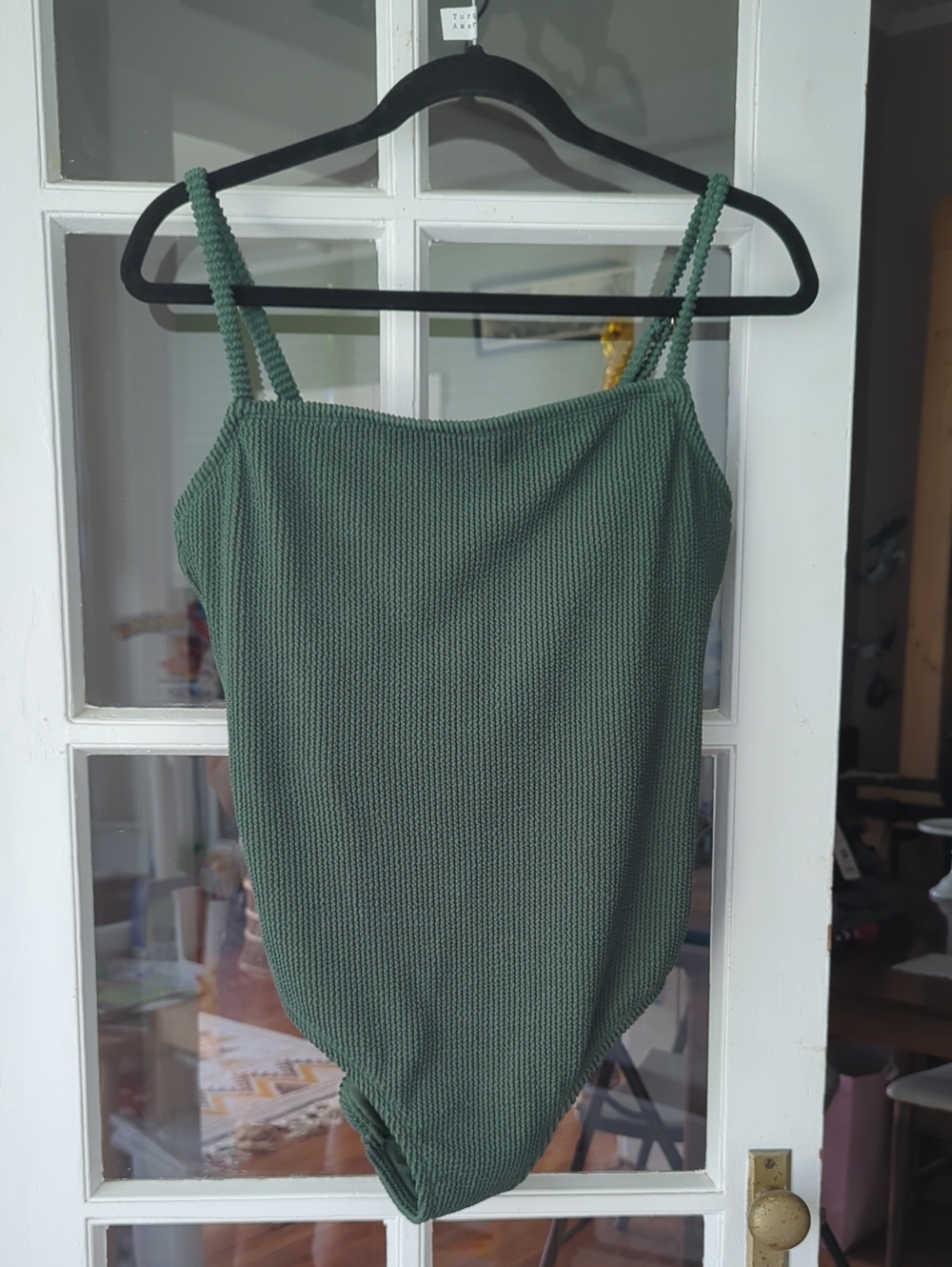 Olive Green Ribbed Swimsuit